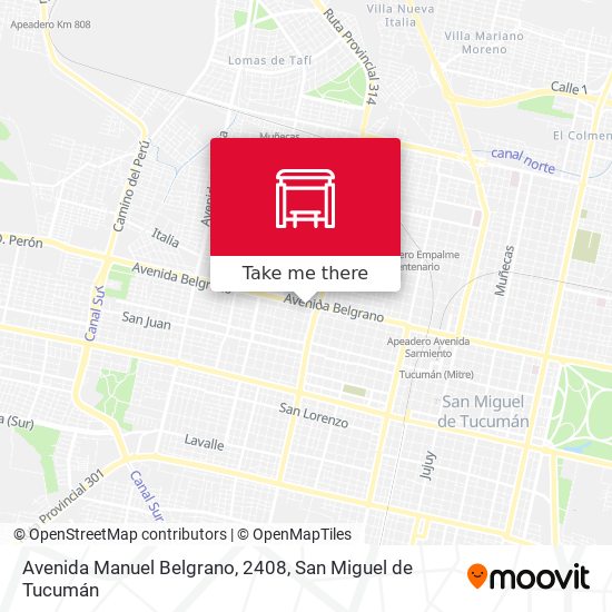 Mapa de Avenida Manuel Belgrano, 2408