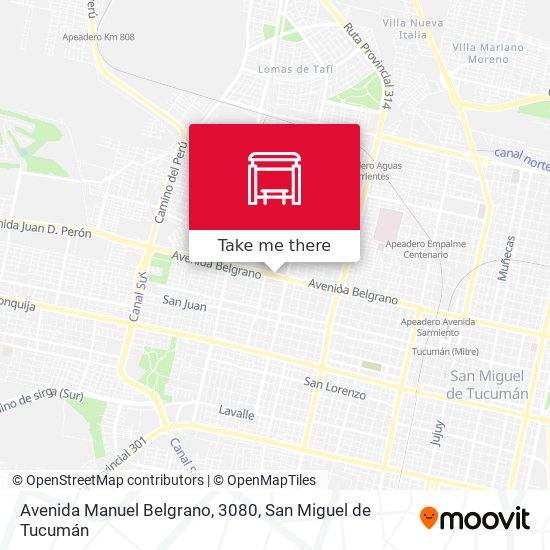Avenida Manuel Belgrano, 3080 map