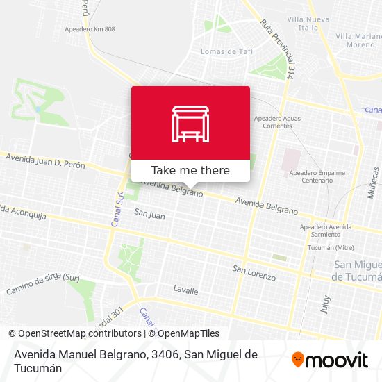 Mapa de Avenida Manuel Belgrano, 3406