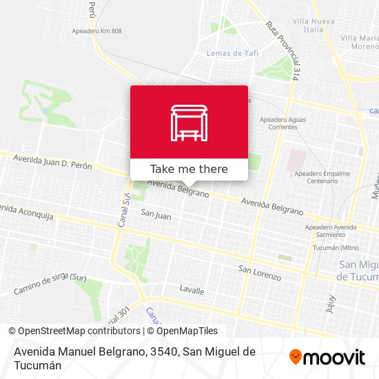 Avenida Manuel Belgrano, 3540 map