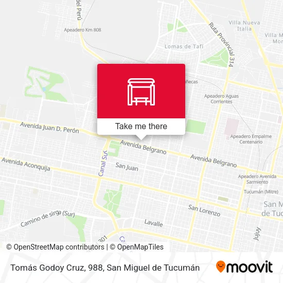Tomás Godoy Cruz, 988 map
