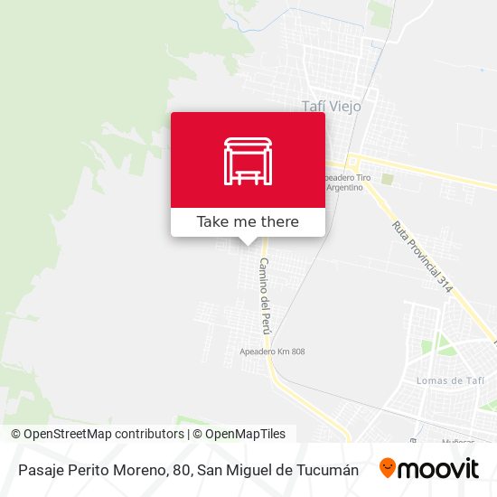 Mapa de Pasaje Perito Moreno, 80