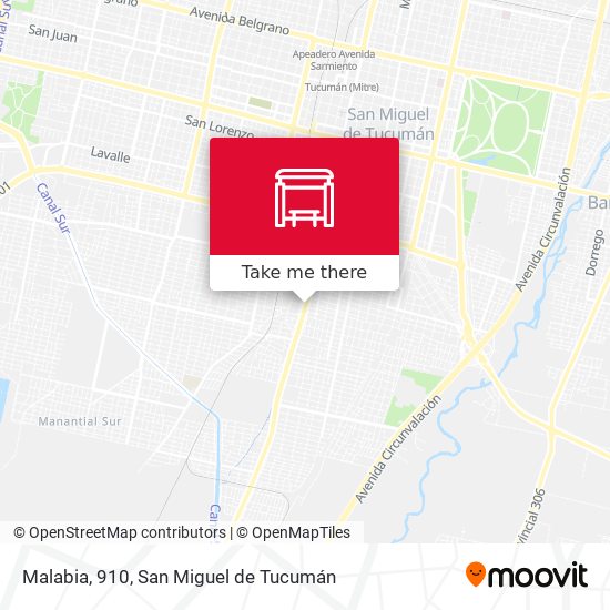 Malabia, 910 map