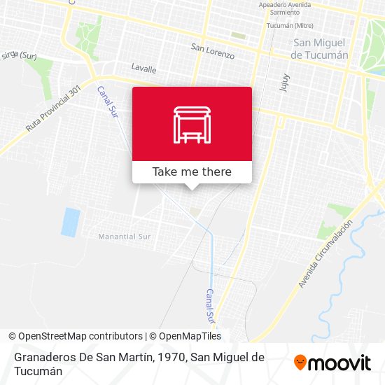 Mapa de Granaderos De San Martín, 1970