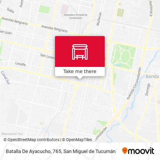 Batalla De Ayacucho, 765 map