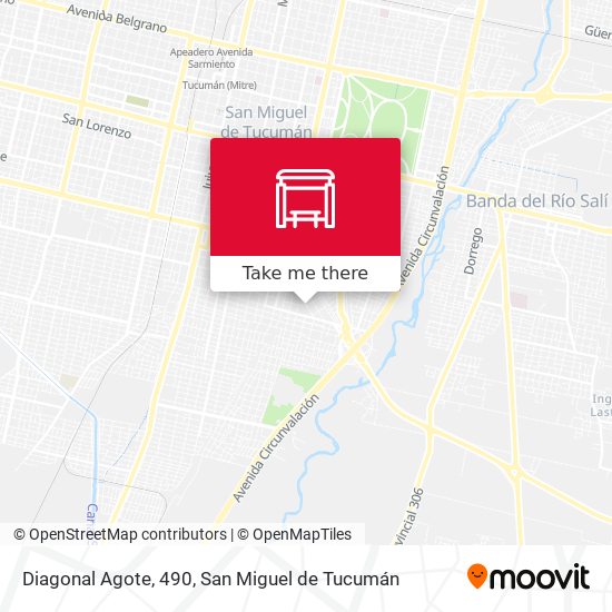 Mapa de Diagonal Agote, 490
