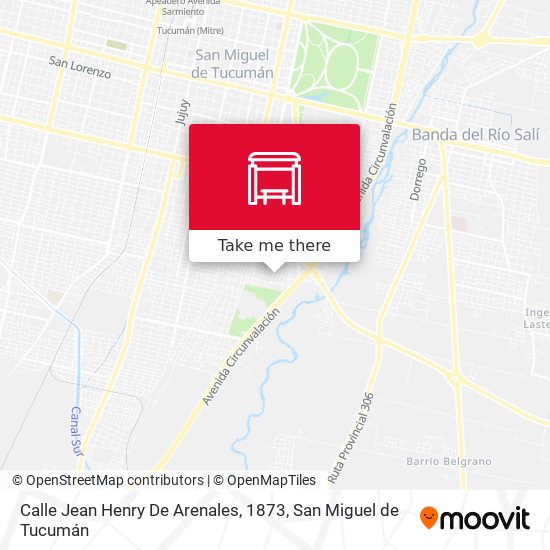 Calle Jean Henry De Arenales, 1873 map