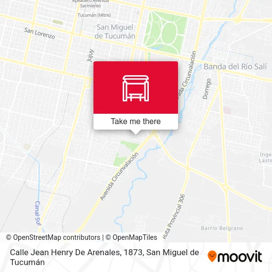 Mapa de Calle Jean Henry De Arenales, 1873