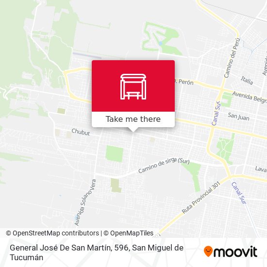General José De San Martín, 596 map