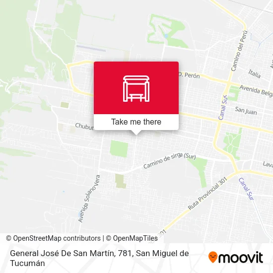 General José De San Martín, 781 map