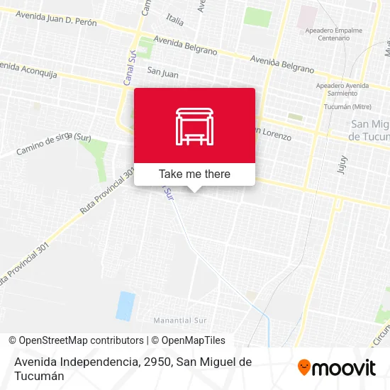Mapa de Avenida Independencia, 2950