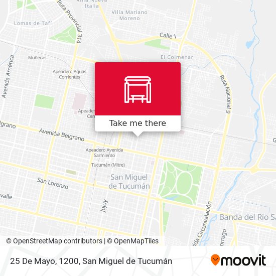 25 De Mayo, 1200 map