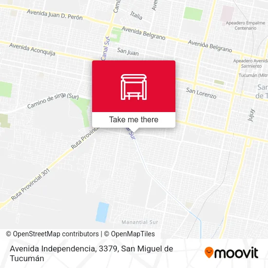 Mapa de Avenida Independencia, 3379