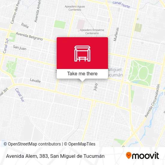 Mapa de Avenida Alem, 383