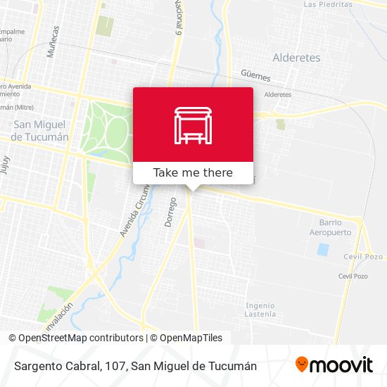 Sargento Cabral, 107 map