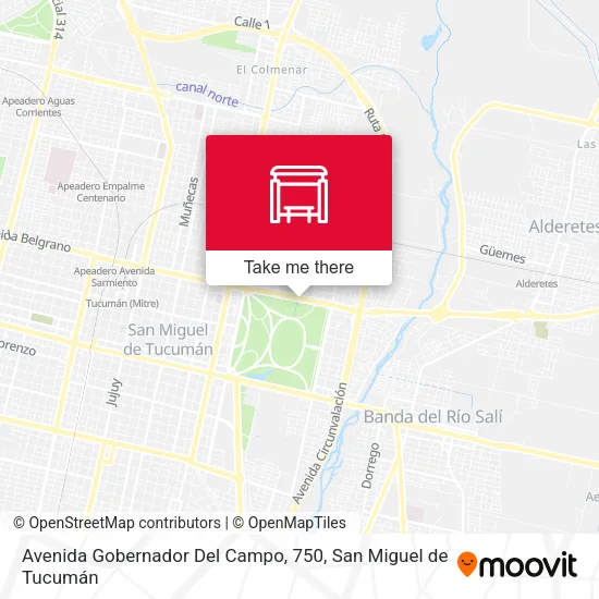 Mapa de Avenida Gobernador Del Campo, 750