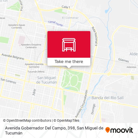 Mapa de Avenida Gobernador Del Campo, 398