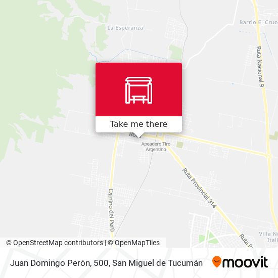 Mapa de Juan Domingo Perón, 500