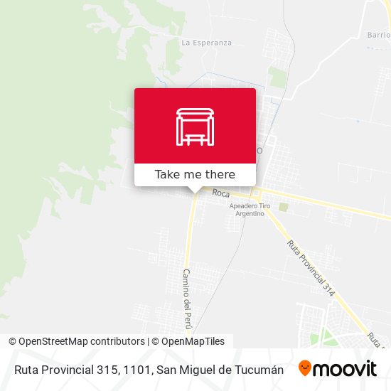 Mapa de Ruta Provincial 315, 1101