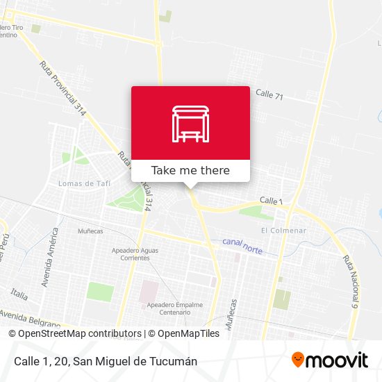 Calle 1, 20 map
