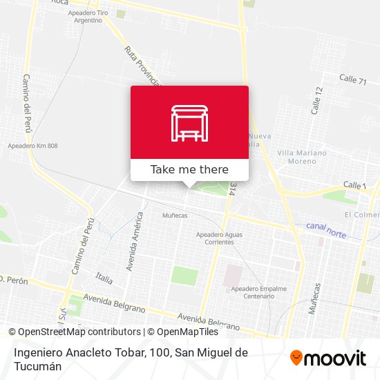 Ingeniero Anacleto Tobar, 100 map