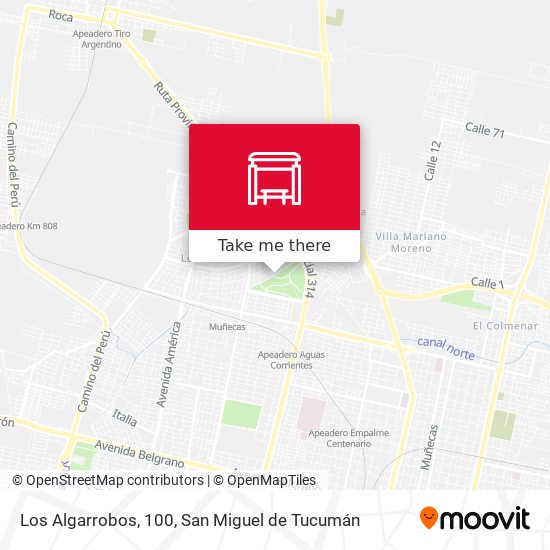 Los Algarrobos, 100 map