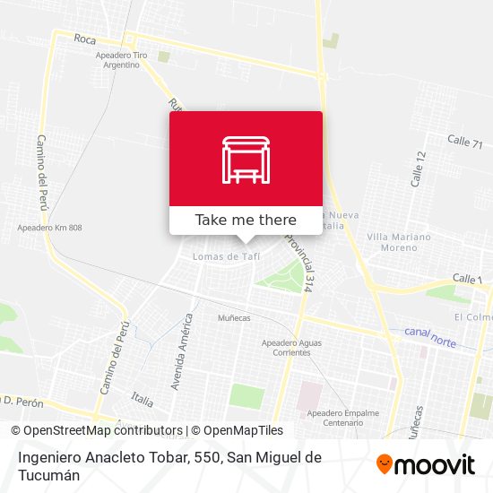Mapa de Ingeniero Anacleto Tobar, 550