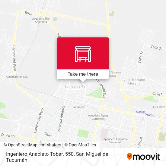 Mapa de Ingeniero Anacleto Tobar, 550