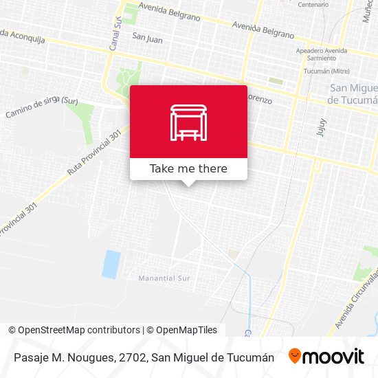 Mapa de Pasaje M. Nougues, 2702