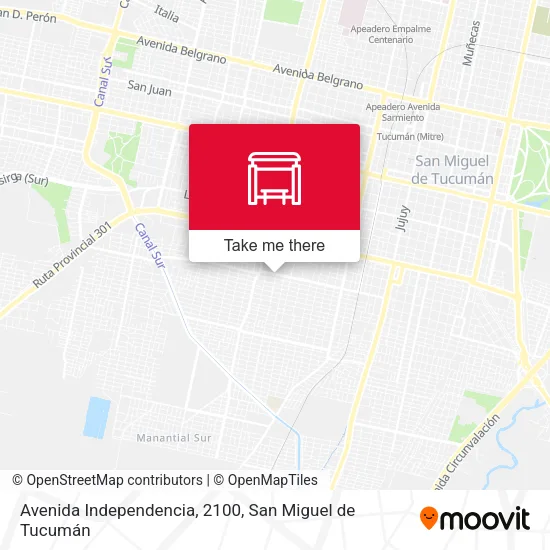 Mapa de Avenida Independencia, 2100