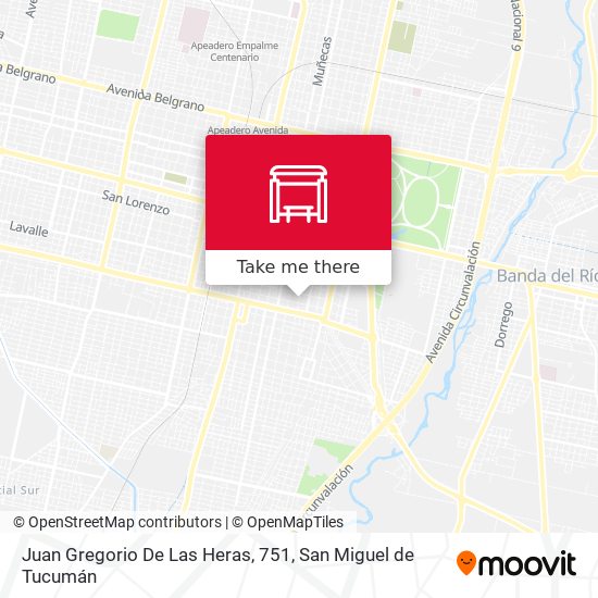 Juan Gregorio De Las Heras, 751 map
