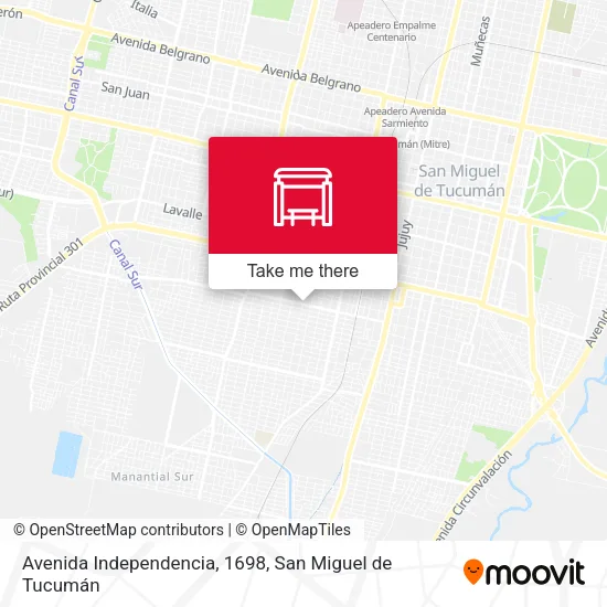 Mapa de Avenida Independencia, 1698