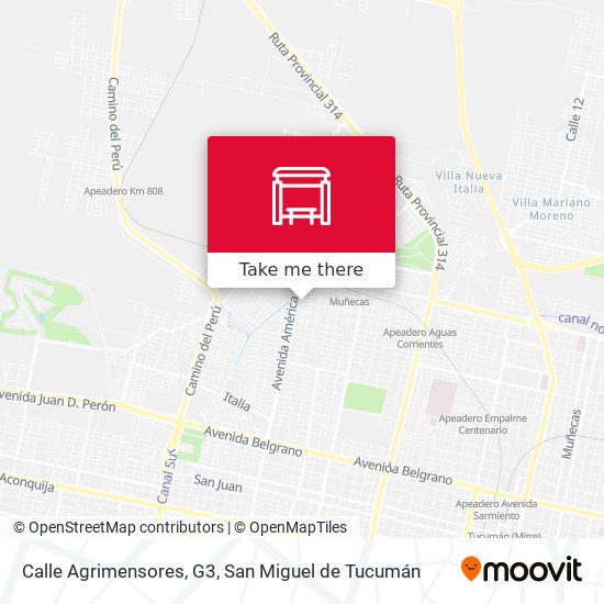 Mapa de Calle Agrimensores, G3