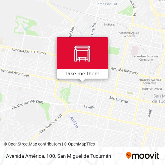 Mapa de Avenida América, 100