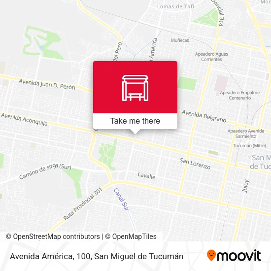 Mapa de Avenida América, 100