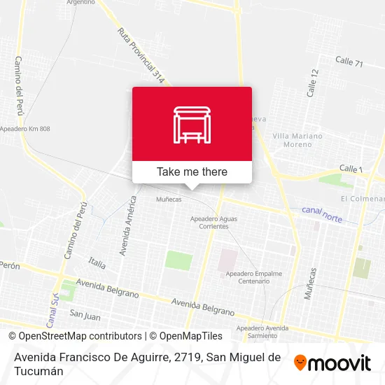 Mapa de Avenida Francisco De Aguirre, 2719