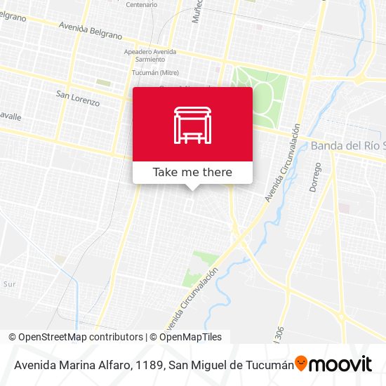 Mapa de Avenida Marina Alfaro, 1189