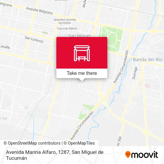 Mapa de Avenida Marina Alfaro, 1287