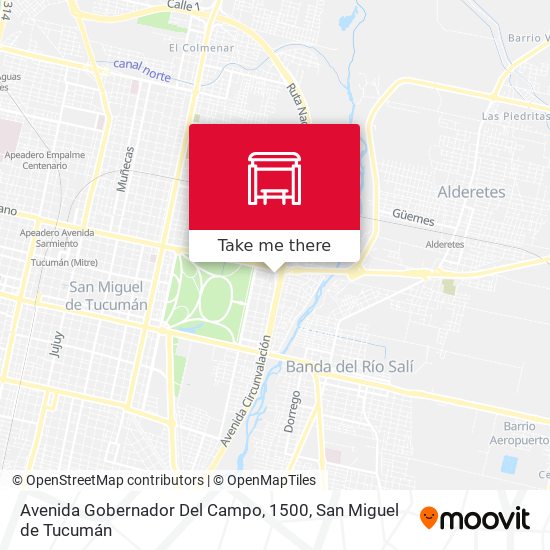 Avenida Gobernador Del Campo, 1500 map