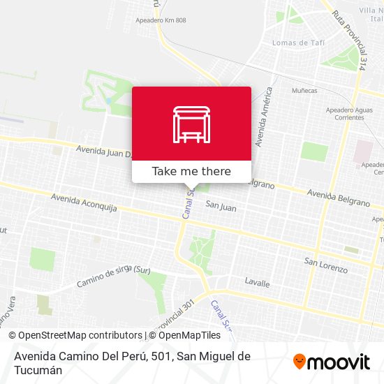 Avenida Camino Del Perú, 501 map
