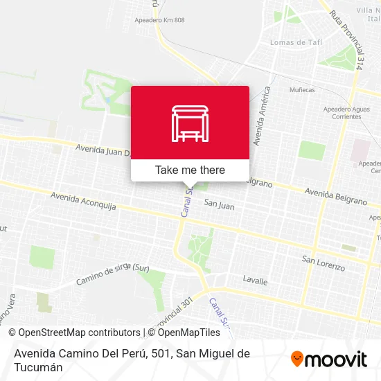 Avenida Camino Del Perú, 501 map