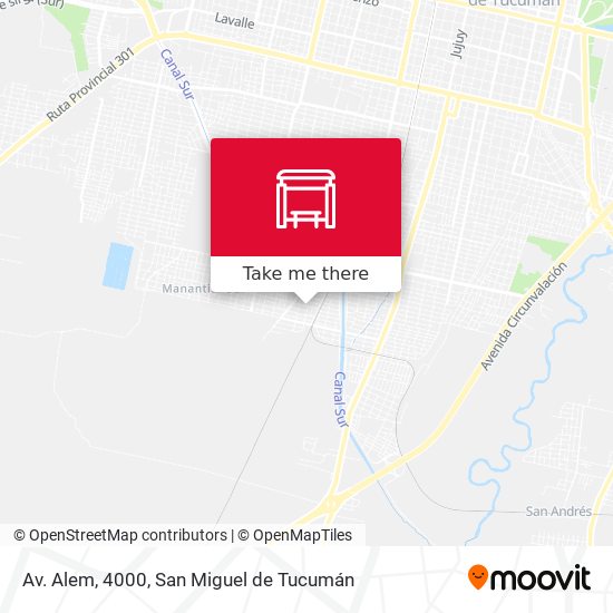 Av. Alem, 4000 map