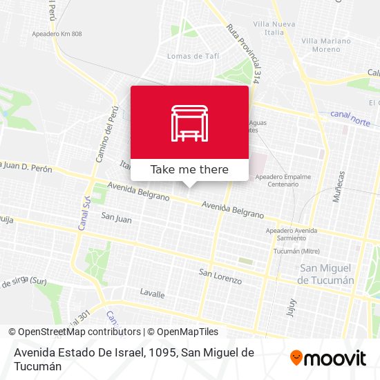 Mapa de Avenida Estado De Israel, 1095