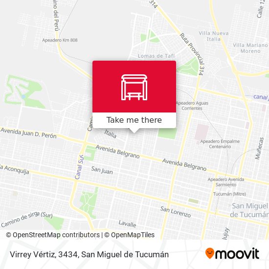 Mapa de Virrey Vértiz, 3434