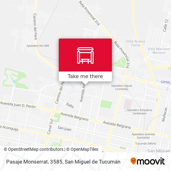 Mapa de Pasaje Monserrat, 3585