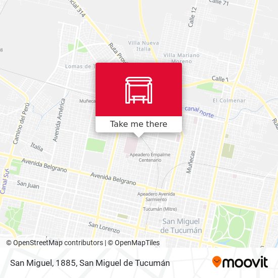 San Miguel, 1885 map