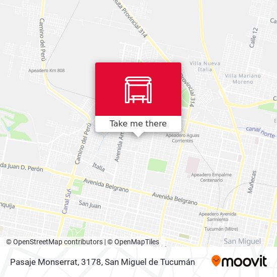 Mapa de Pasaje Monserrat, 3178