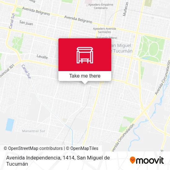 Mapa de Avenida Independencia, 1414