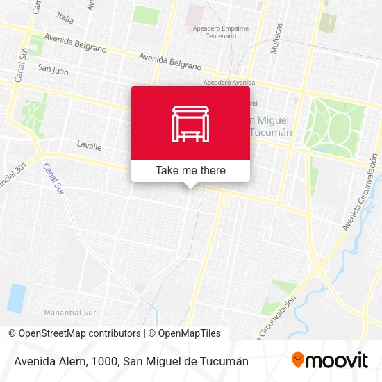 Mapa de Avenida Alem, 1000