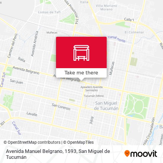 Mapa de Avenida Manuel Belgrano, 1593